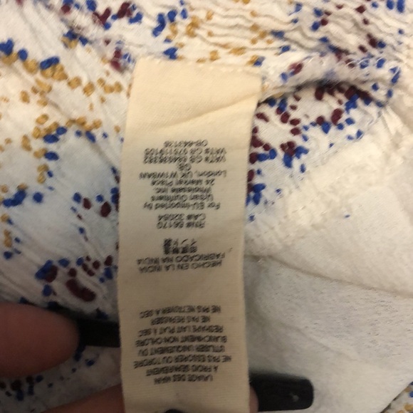 Free People ruffled short sleeve crop embroidered beaded detail w/ruffle trim - Picture 15 of 16